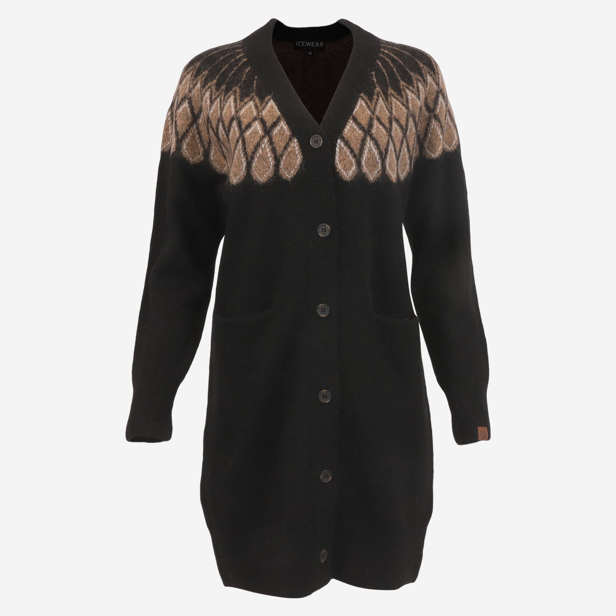 Ásbyrgi long wool mohair blend cardigan 